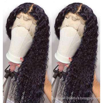 Factory Virgin Indian Water Wave Lace Front Wigs 10A Glueless HD Full Lace Transparent Human Hair Wig With Baby Hair